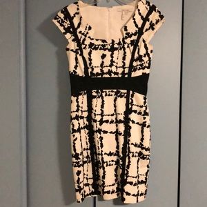 Max and Cleo white and black dress